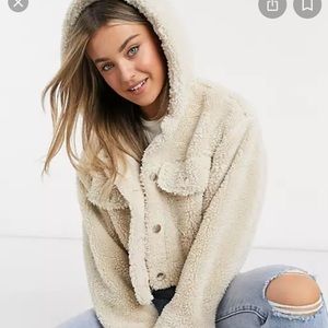 Cropped Teddy Sherpa jacket